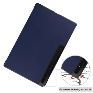 Carcasa de protectie compatibila cu Samsung Galaxy Tab S9 Ultra, Microfibra, FoldPro, T71, Blue