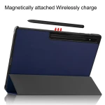 Carcasa de protectie compatibila cu Samsung Galaxy Tab S9 Ultra, Microfibra, FoldPro, T71, Blue