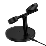 Suport magnetic de incarcare 3 in 1 Baseus Swan 20W, negru