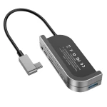 Hub adaptor Baseus, USB Tip C - USB 3.0 4K, HDMI, Cititor de carduri TF, SD/USB Tip C, PD, 3.5 mm, Gri