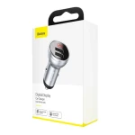 Incarcator auto, Baseus, 2 x USB, 4.8 A, 24 W, Argintiu