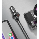 Incarcator auto, Baseus, 2 x USB, 4.8 A, 24 W, Argintiu