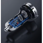 Incarcator auto, Baseus, 2 x USB, 4.8 A, 24 W, Argintiu