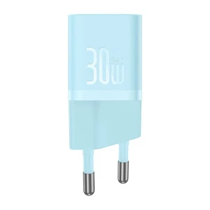 Incarcator retea Baseus GaN5 Mini, 30W, USB-C, Fast Charger, Albastru