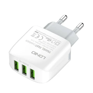 Incarcator de retea LDNIO A3312, 3 porturi USB, 17W, Alb