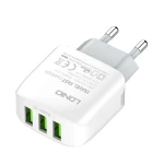 Incarcator de retea LDNIO A3312, 3 porturi USB, 17W, Alb