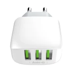 Incarcator de retea LDNIO A3312, 3 porturi USB, 17W, Alb