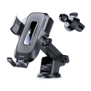 Suport auto telefon, Remax, Pentru 4-6.5'', 15W, Negru