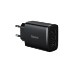 Incarcator Retea Baseus 3 X Usb 17w Pd, Negru - Ccxj020101