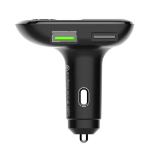 Transmitator FM LDNIO C706Q Bluetooth, 2 porturi USB, AUX, Negru