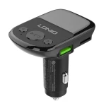 Transmitator FM LDNIO C706Q Bluetooth, 2 porturi USB, AUX, Negru