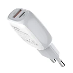 Incarcator de retea LDNIO A2313C, USB si USB-C, PD si QC 3.0, 20W, Alb