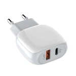 Incarcator de retea LDNIO A2313C, USB si USB-C, PD si QC 3.0, 20W, Alb