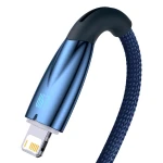 Cablu Date Incarcare Baseus Glimmer Usb La Lightning, Textil, Lungime 2M, Albastru