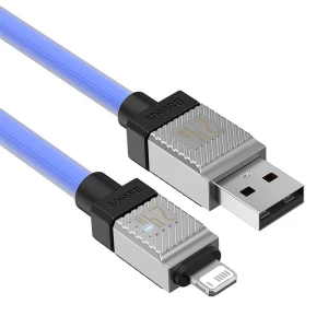 Cablu pentru incarcare si transfer de date Baseus CoolPlay, USB/Lightning, 2.4A, 1m, Albastru
