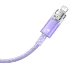 Cablu pentru incarcare si transfer de date Baseus Explorer, USB/Lightning, 2.4A, 2m, Mov