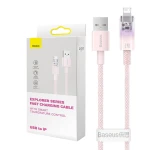 Cablu de incarcare rapida, Baseus, USB-A/Lightning, 2 m, Roz