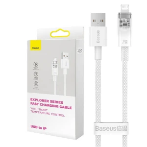 Cablu de incarcare rapida, Baseus, 2.4A, 2m, Alb