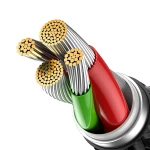 Cablu pentru incarcare si transfer de date Baseus Glimmer, USB/Lightning, 2.4A, 1m, Negru