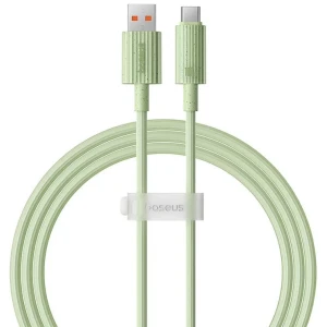 Cablu Baseus Habitat Series, Incarcare rapida, USB la USB-C, 100W, 1m, Verde