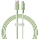 Cablu Baseus Habitat Series, Incarcare rapida, USB la USB-C, 100W, 1m, Verde