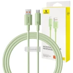 Cablu Baseus Habitat Series, Incarcare rapida, USB la USB-C, 100W, 1m, Verde
