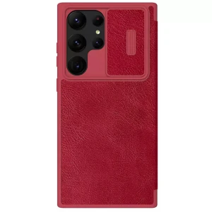 Husa pentru Samsung Galaxy S23 Ultra, Nillkin QIN Leather Pro Case, Red