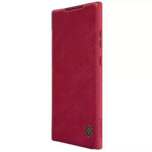 Husa pentru Samsung Galaxy S23 Ultra, Nillkin QIN Leather Pro Case, Red