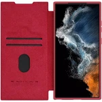 Husa pentru Samsung Galaxy S23 Ultra, Nillkin QIN Leather Pro Case, Red