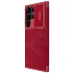 Husa pentru Samsung Galaxy S23 Ultra, Nillkin QIN Leather Pro Case, Red