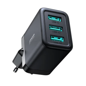 Incarcator JoyRoom (JR-TCN02), 3x USB, 3.4A, 17W, Black