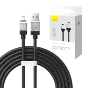 Cablu de incarcare rapida USB la Lightning, Baseus, 2m, Negru