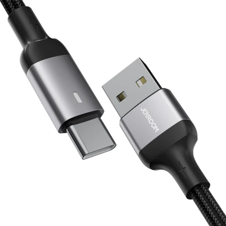 Cablu de date telefon, Joyroom, USB - USB-C, 3A, 3 m, Negru