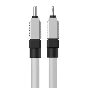 Cablu pentru incarcare si transfer de date Baseus CoolPlay, USB Type-C/Lightning, 20W, 2.4A, 2m, Alb