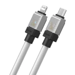 Cablu pentru incarcare si transfer de date Baseus CoolPlay, USB Type-C/Lightning, 20W, 2.4A, 2m, Alb