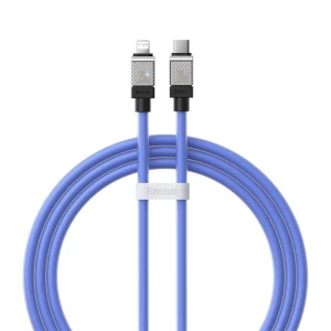 Cablu de incarcare rapida, Baseus, USB-C la Lightning, CoolPlay Series 20W, Violet, 1m