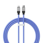 Cablu de incarcare rapida, Baseus, USB-C la Lightning, CoolPlay Series 20W, Violet, 1m