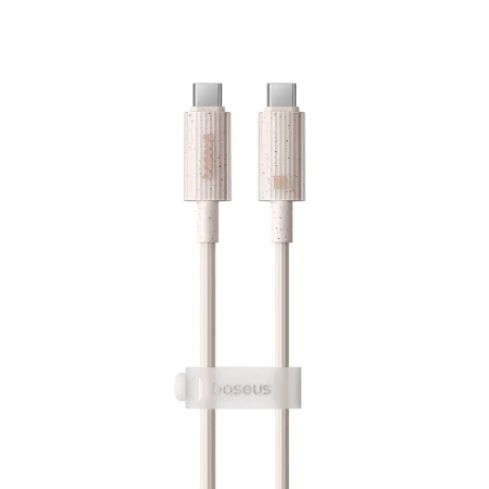 Cablu Type-C to USB-C, Super Fast Charge, 100W, 480Mbps, 1m, Baseus Habitat Series (P10360202421-00), Wheat Pink