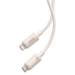Cablu Type-C to USB-C, Super Fast Charge, 100W, 480Mbps, 1m, Baseus Habitat Series (P10360202421-00), Wheat Pink