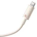 Cablu Type-C to USB-C, Super Fast Charge, 100W, 480Mbps, 1m, Baseus Habitat Series (P10360202421-00), Wheat Pink