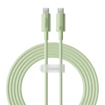 Cablu Baseus Habitat Series, Incarcare rapida, USB-C la USB-C, 100W, 2m, Verde