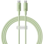 Cablu Baseus Habitat Series, Incarcare rapida, USB-C la USB-C, 100W, 1m, Verde