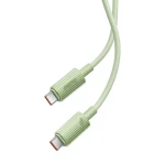 Cablu Baseus Habitat Series, Incarcare rapida, USB-C la USB-C, 100W, 1m, Verde