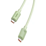 Cablu Baseus Habitat Series, Incarcare rapida, USB-C la USB-C, 100W, 1m, Verde