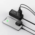 Incarcator de retea Baseus Compact CCXJ010201, 2 USB, functie de incarcare rapida, 10,5 W, Negru