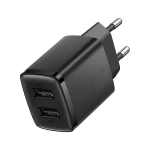 Incarcator de retea Baseus Compact CCXJ010201, 2 USB, functie de incarcare rapida, 10,5 W, Negru