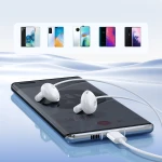 Casti cu fir JR-EC05, Joyroom, Polimer, USB-C, Alb