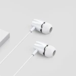 Casti Audio cu Fir si Microfon, Music Headset, High Quality Standards, Remote Controller and Microphone, Ultra Sound, Jack 3.5mm, Alb