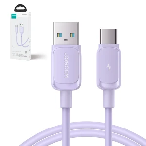 Cablu de date Joyroom USB-A la portul de tip C, incarcare rapida, 1,2 m, 3 A, violet