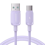 Cablu de date Joyroom USB-A la portul de tip C, incarcare rapida, 1,2 m, 3 A, violet
